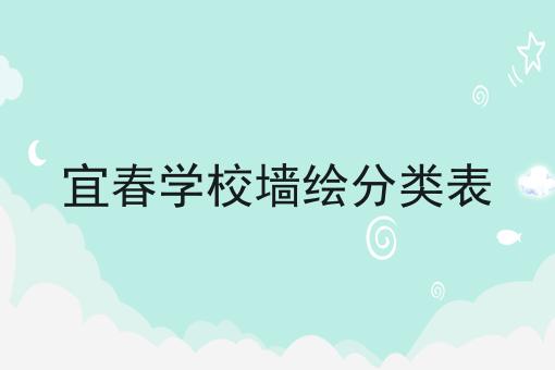 宜春学校墙绘分类表