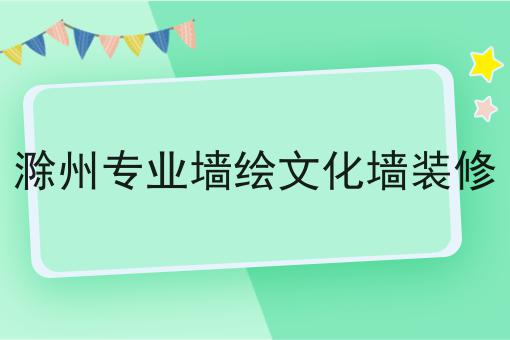 滁州专业墙绘文化墙装修