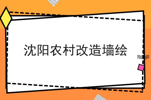 沈阳农村改造墙绘