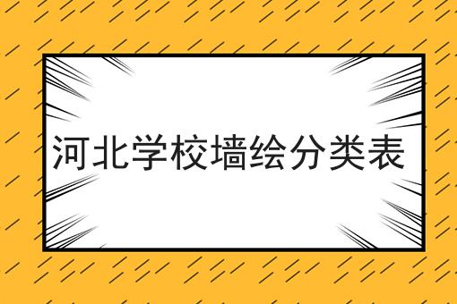 河北学校墙绘分类表